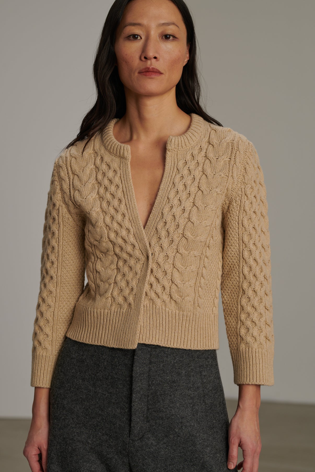 Cardigan Conrad - Beige - Laine - Femme vue 3