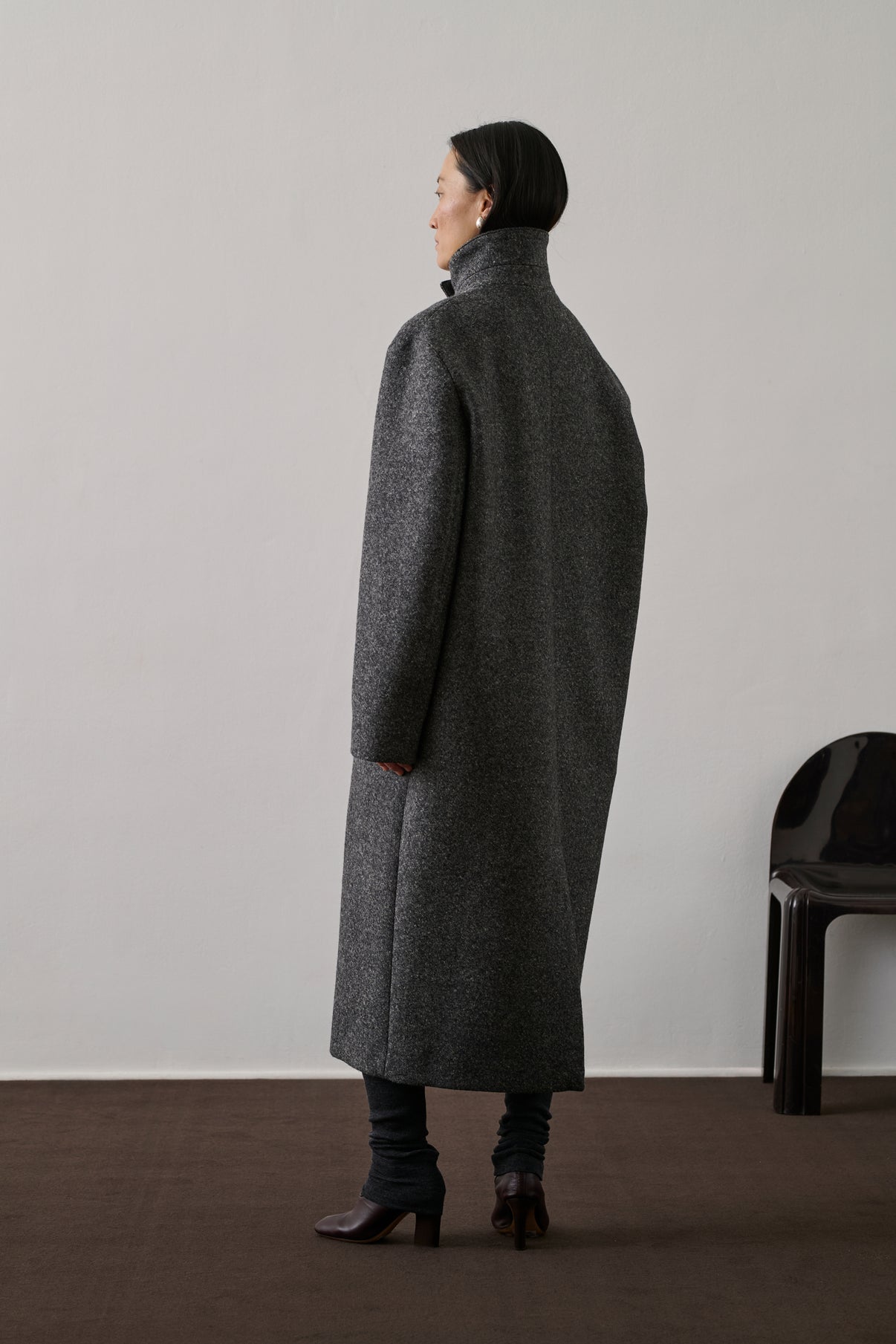 Manteau Germain - Gris Chiné - Laine - Femme vue 2