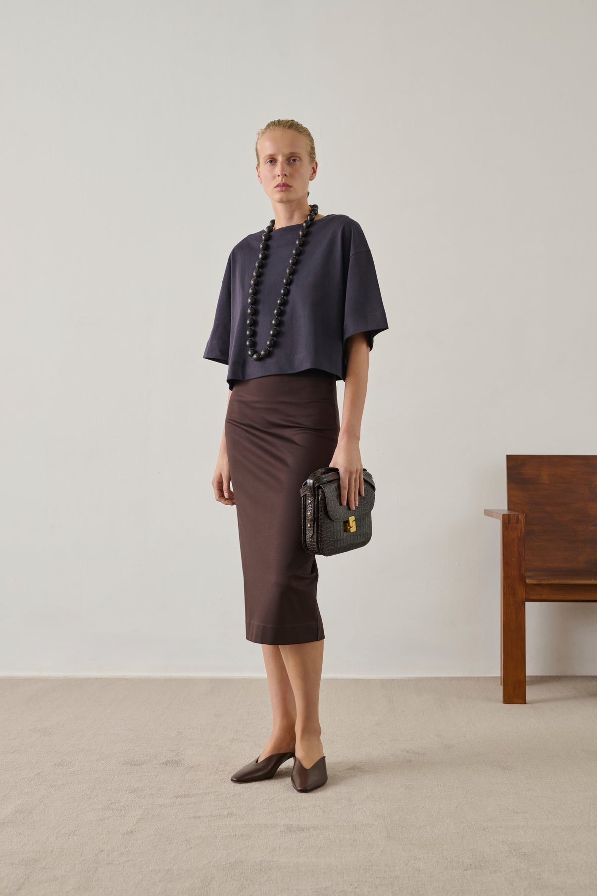 Tee-Shirt Davina - Aubergine - Coton - Femme vue 3