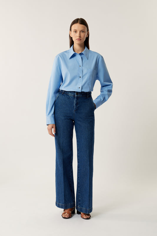 Jean California - Denim Bleu Delave - Coton - Femme