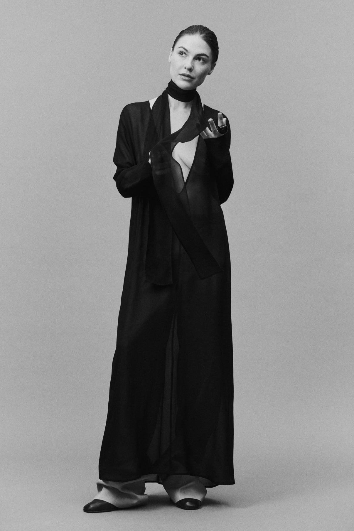 Foulard Vik - Noir - Viscose - Femme vue 3